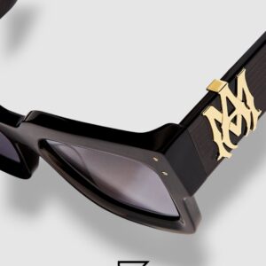 AMIRI Acetate Jumbo MA Unisex Sunglasses Black x Grey - Image 3