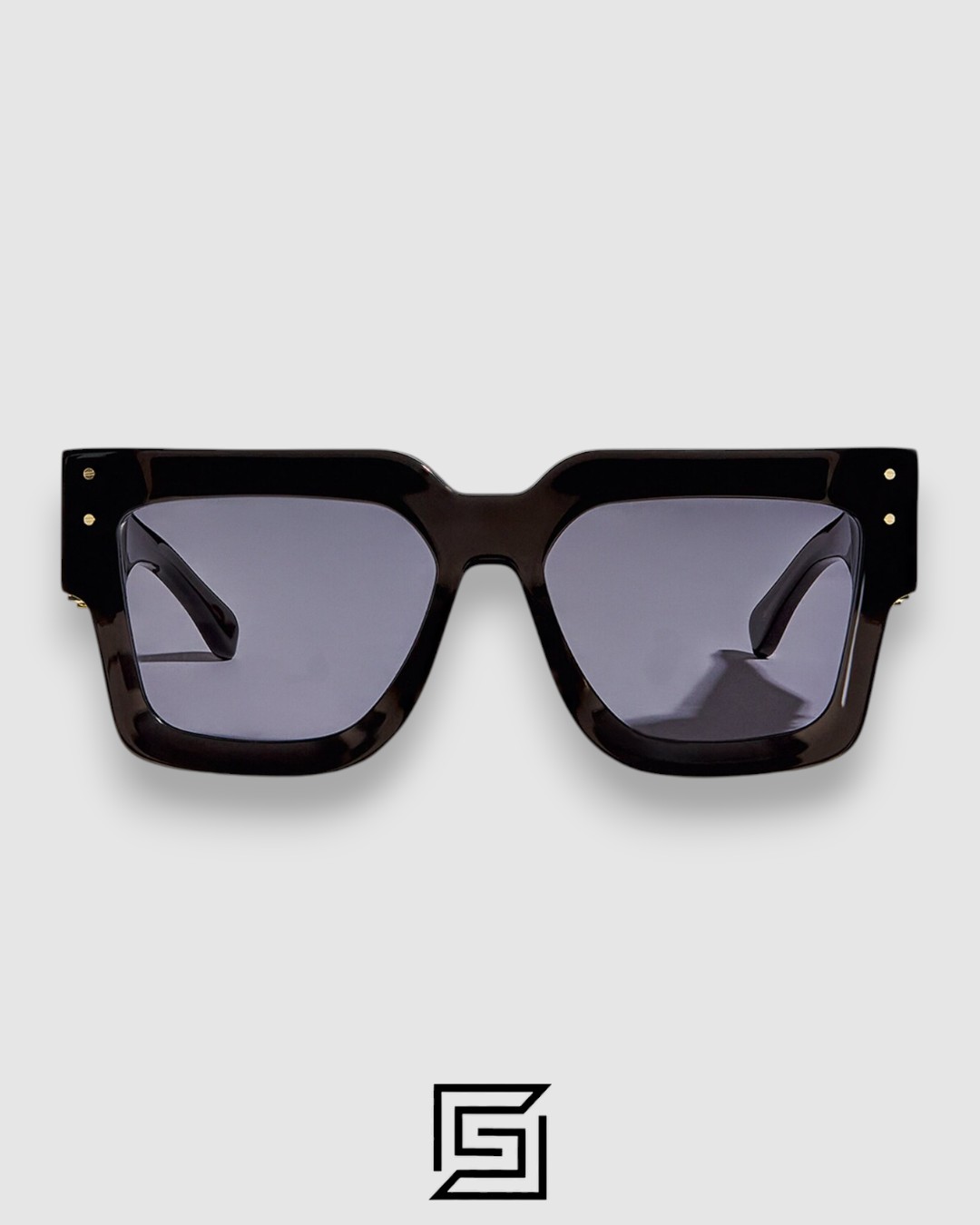AMIRI Acetate Jumbo MA Unisex Sunglasses Black x Grey - Image 2
