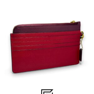 Coach L Zip Wristlet In Colorblock Red Style No. C8569 - Image 2