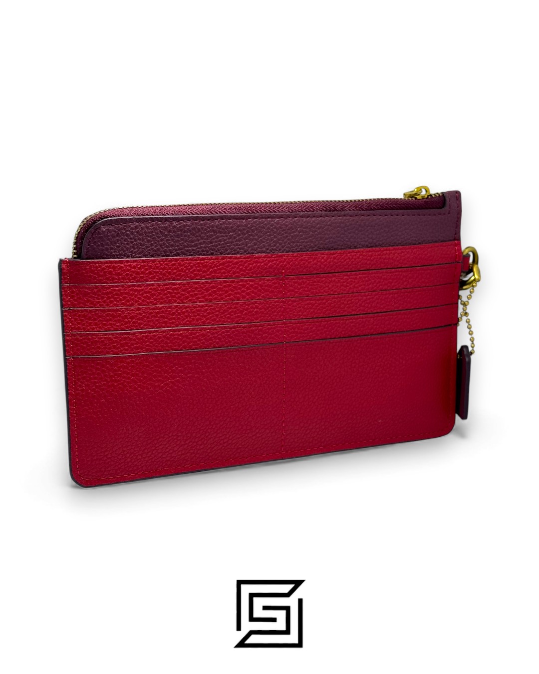 Coach L Zip Wristlet In Colorblock Red Style No. C8569 - Image 2
