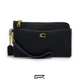 Coach L Zip Wristlet In Colorblock Black Style No. C8434 - Image 1