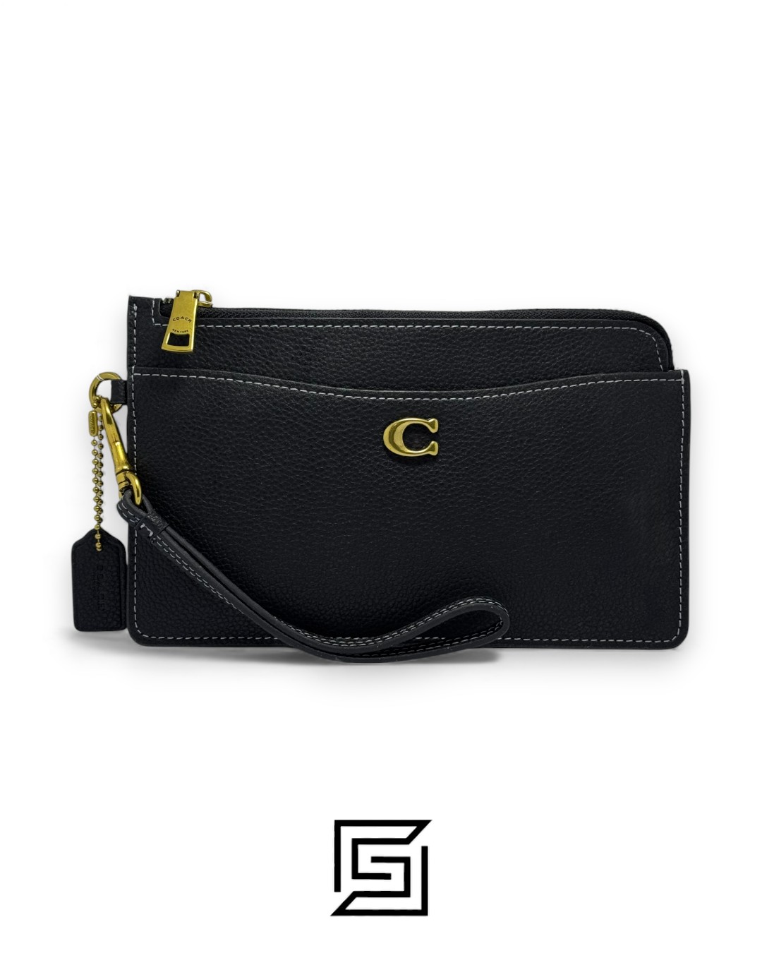 Coach L Zip Wristlet In Colorblock Black Style No. C8434 - Image 1
