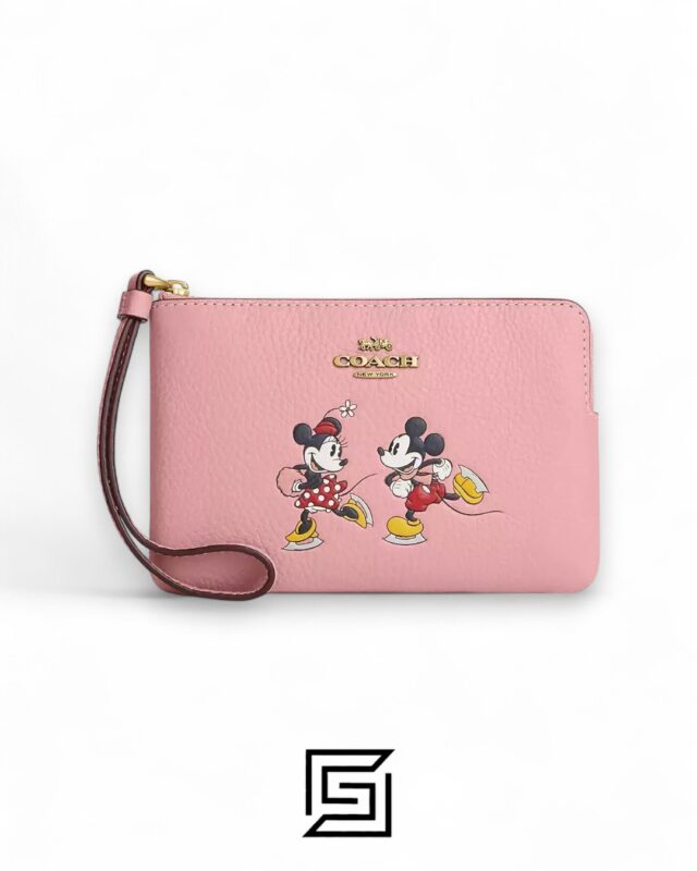 Coach X Disney Corner Zip Wristlet With Ice Skate Motif Style No. CN026