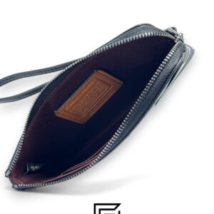Coach Corner Zip Wristlet In Leather With Disney Holiday Print Black Style No. CN031 - Image 3