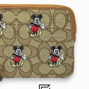 Disney X Coach Corner Zip Wristlet In Signature Jacquard With Mickey Mouse Print Style No. CN033 - Image 3