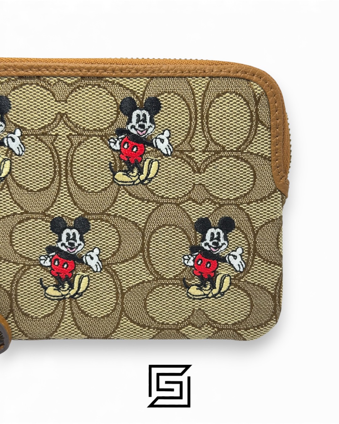 Disney X Coach Corner Zip Wristlet In Signature Jacquard With Mickey Mouse Print Style No. CN033 - Image 3