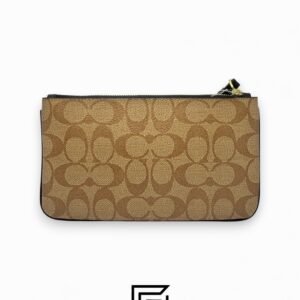 Coach Large Wristlet In Signature Canvas Khaki x Black Style No. F58695 - Image 2