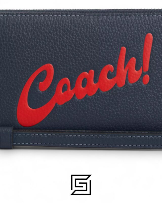 Coach Long Zip Around Wallet with Coach Graphic Blue Style No. CU381