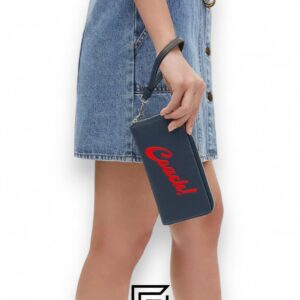 ⁦Coach Long Zip Around Wallet with Coach Graphic Blue Style No. CU381⁩ - الصورة ⁦4⁩