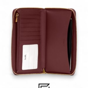 ⁦Coach Dempsey Large Phone Wallet In Signature Jacquard With Stripe And Coach Patch Black Style No. C4110⁩ - الصورة ⁦2⁩