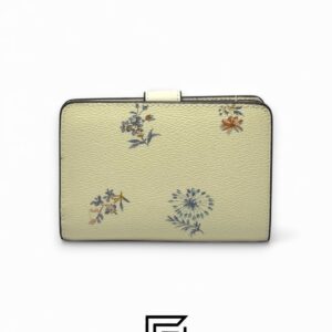 ⁦Coach Medium Corner Zip Wallet With Dandelion Floral Print White Style No. 2885⁩ - الصورة ⁦2⁩