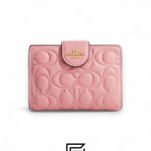 Coach Medium Corner Zip Wallet With Signature Leather Pink Style No. CM241 - Image 1