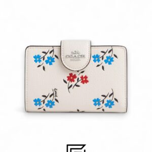 Coach Medium Corner Zip Wallet in Floral Print – Style No. CT978 - Image 1