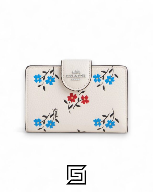 Coach Medium Corner Zip Wallet in Floral Print – Style No. CT978
