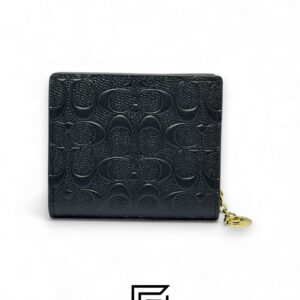 ⁦Coach Snap Wallet In Signature Black Style No. C7353⁩ - الصورة ⁦2⁩