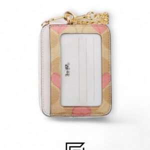 Coach Zip Card Case In Signature Canvas With Heart Print Style No. CW883 - Image 2
