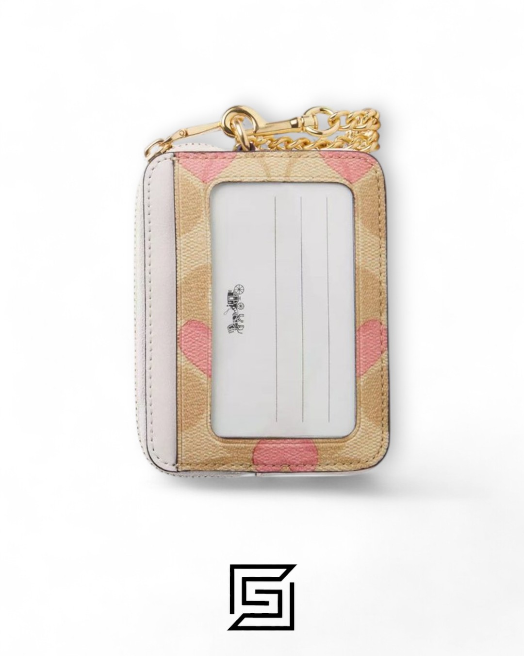 Coach Zip Card Case In Signature Canvas With Heart Print Style No. CW883 - Image 2