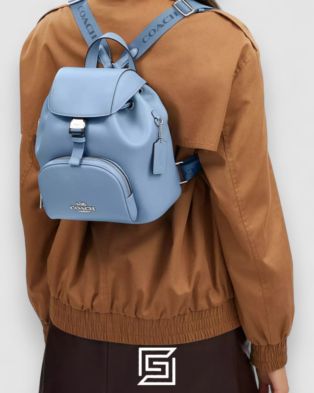 Coach Pace Backpack Light Blue - Style CR100 - Image 4