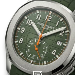 Patek Philippe Aquanaut Chronograph – Green Dial × Green Rubber Strap – Japanese Automatic Orange Second Hand - Image 2
