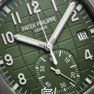 Patek Philippe Aquanaut Chronograph – Green Dial × Green Rubber Strap – Japanese Automatic White Second Hand - Image 2