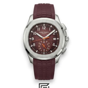 ⁦Patek Philippe Aquanaut Chronograph – Brown Dial × Brown Rubber Strap – Japanese Automatic⁩ - الصورة ⁦1⁩
