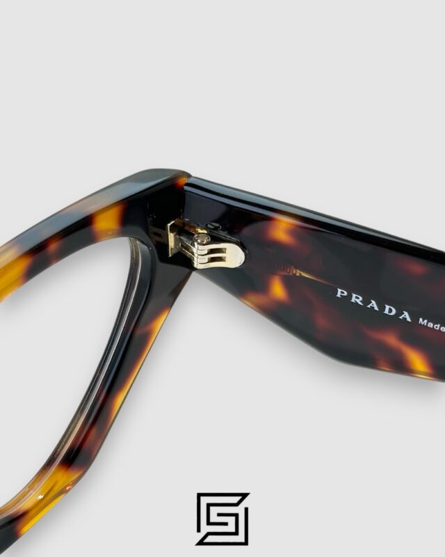 Prada VPR C07 Tiger Brown Frame Cat-Eye Optical Glasses