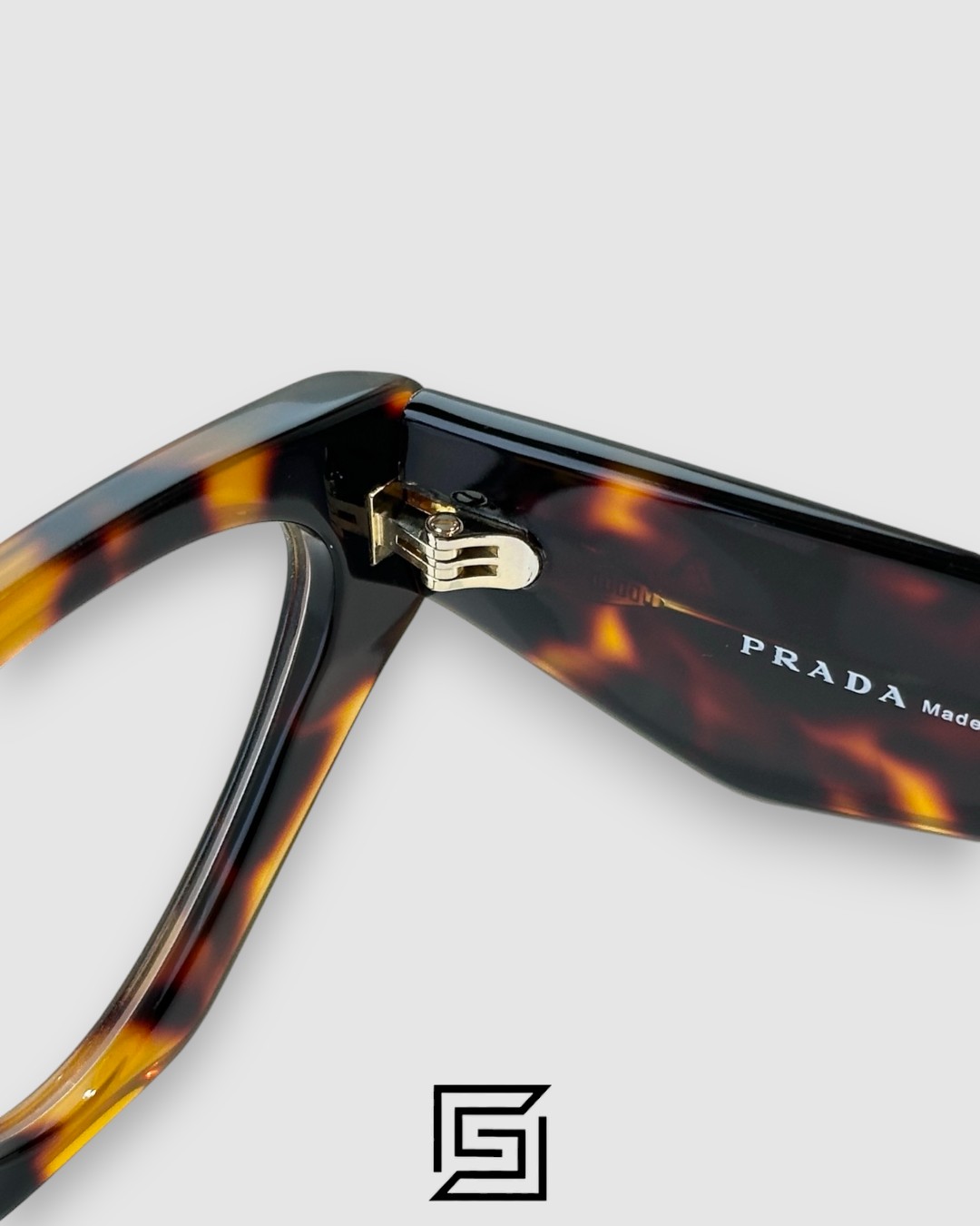 Prada VPR C07 Tiger Brown Frame Cat-Eye Optical Glasses - Image 5