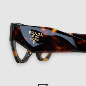 Prada VPR C07 Tiger Brown Frame Cat-Eye Optical Glasses - Image 4