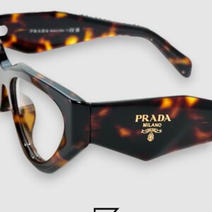 Prada VPR C07 Tiger Brown Frame Cat-Eye Optical Glasses - Image 3