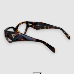 Prada VPR C07 Tiger Brown Frame Cat-Eye Optical Glasses - Image 2