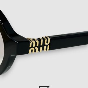 Miu Miu SMU04Z Black Frame Gold LogoOptical Glasses - Image 5