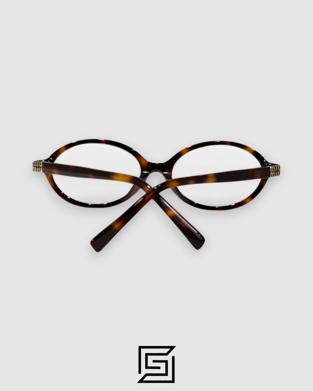 Miu Miu SMU04Z Tiger Brown Frame Gold LogoOptical Glasses - Image 4