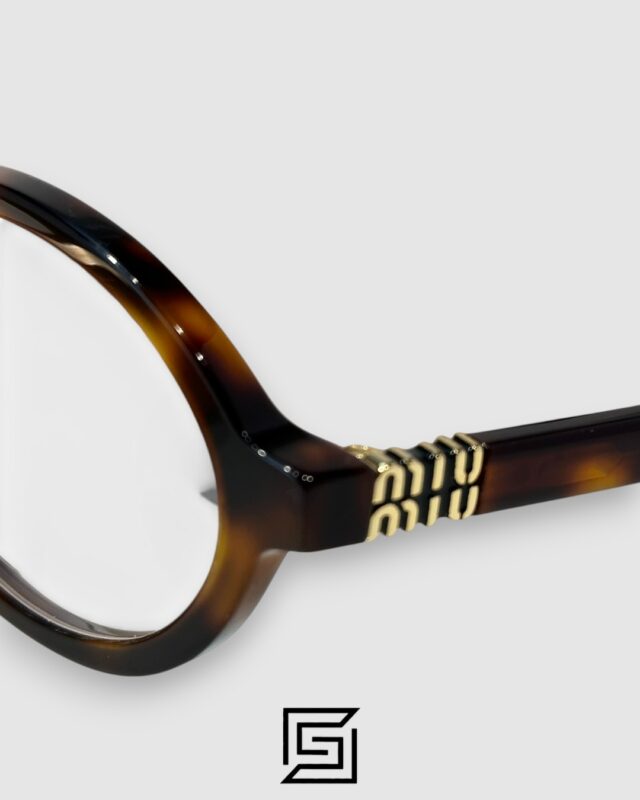 Miu Miu SMU04Z Tiger Brown Frame Gold LogoOptical Glasses