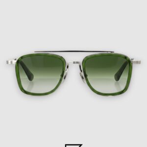 John Dalia BARD C107 Green Lenses and Green Frame Silver Metal  Sunglasses - Image 2