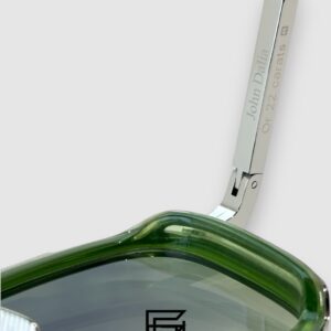 John Dalia BARD C107 Green Lenses and Green Frame Silver Metal  Sunglasses - Image 7