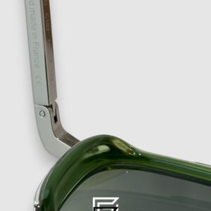 John Dalia BARD C107 Green Lenses and Green Frame Silver Metal  Sunglasses - Image 6