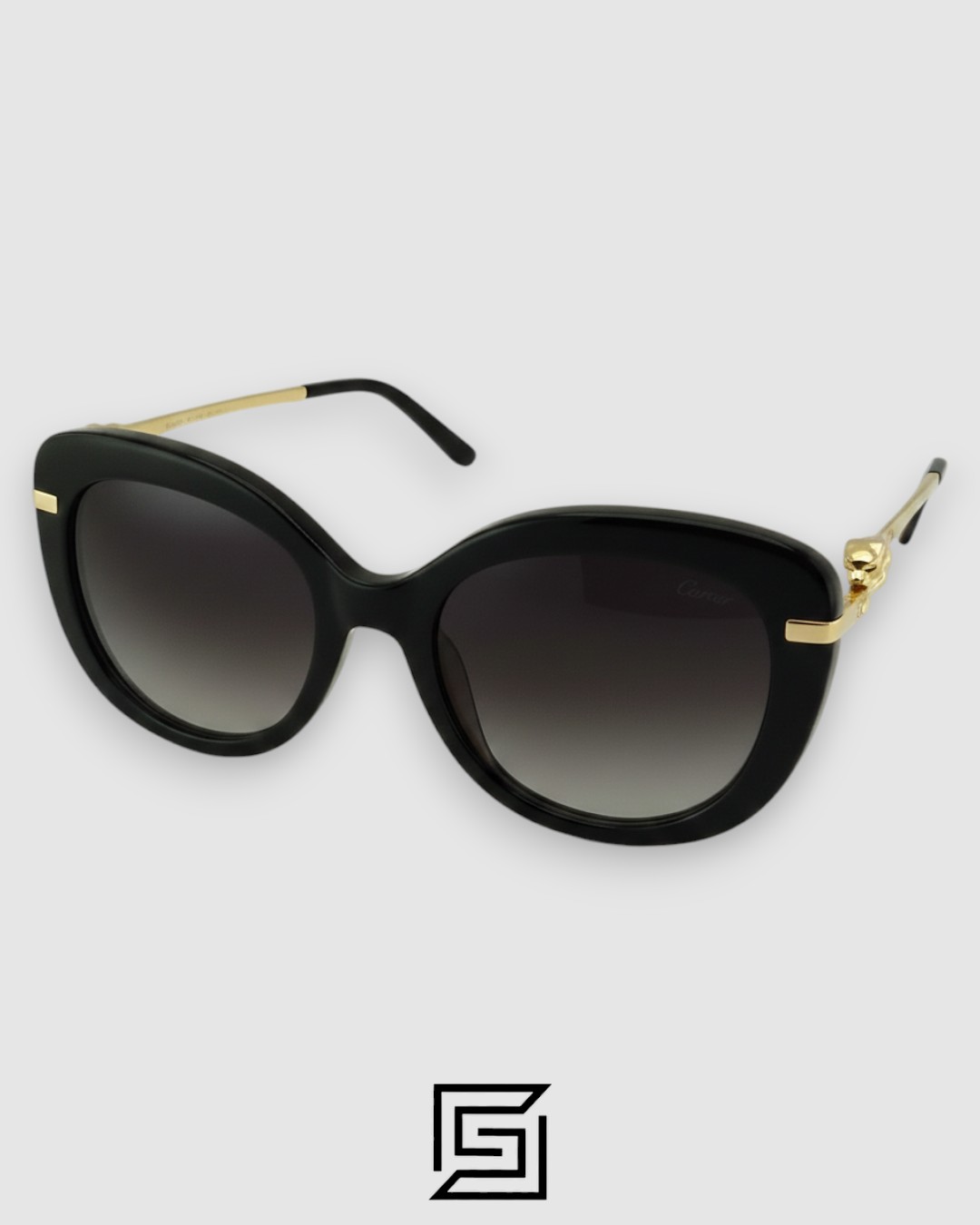 Cartier CT0312 Black Frame Grey Lenses Gold Arm