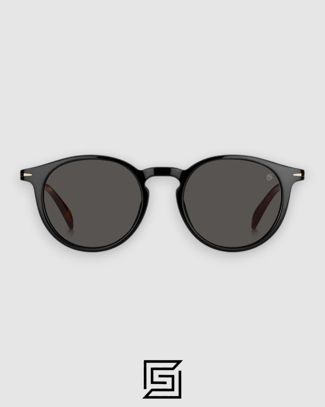 ⁦David Beckham DB1032 Black Frame and Gold Arm with Black Lenses⁩ - الصورة ⁦2⁩