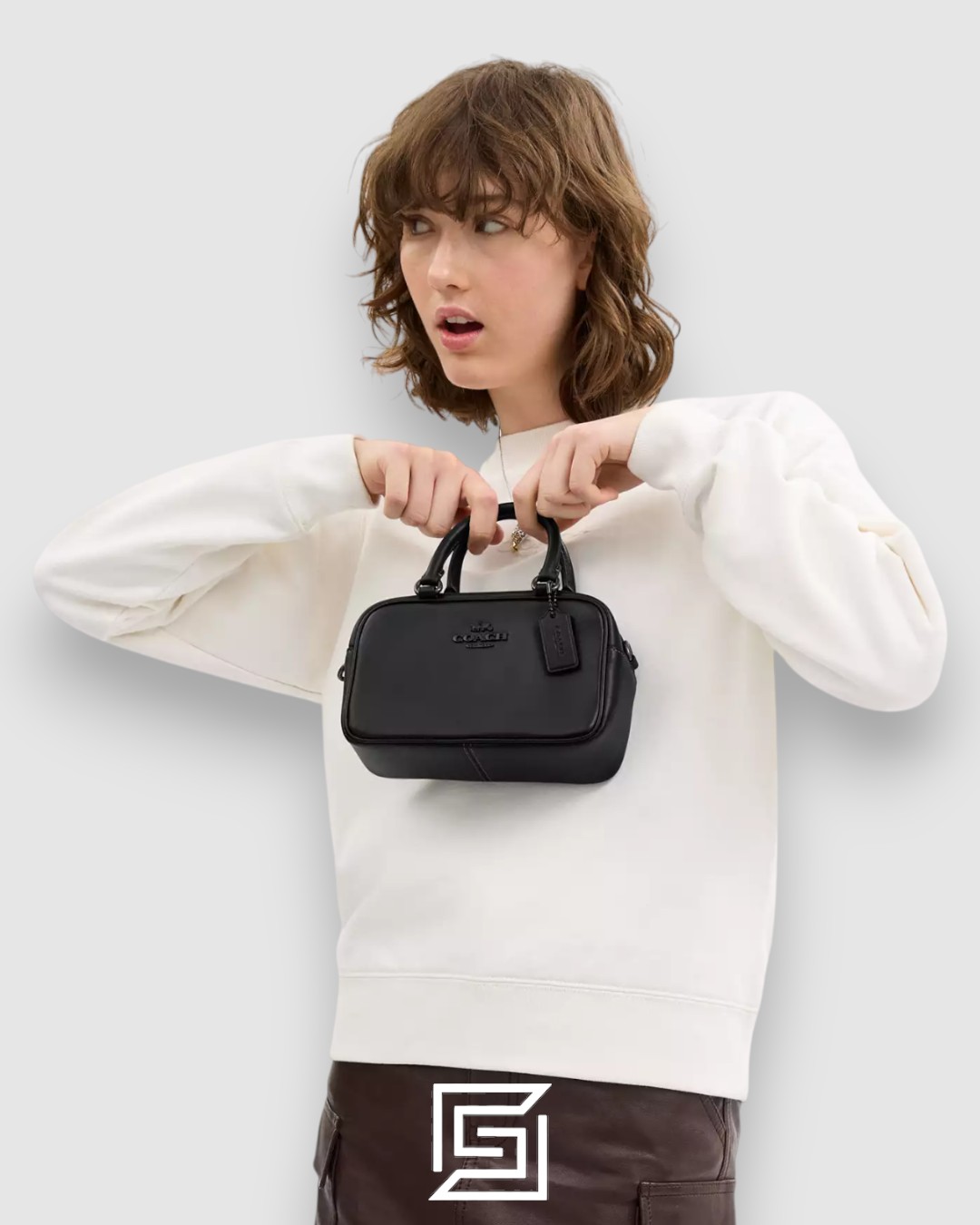 Coach Satchel Crossbody Black CT776 - Image 8