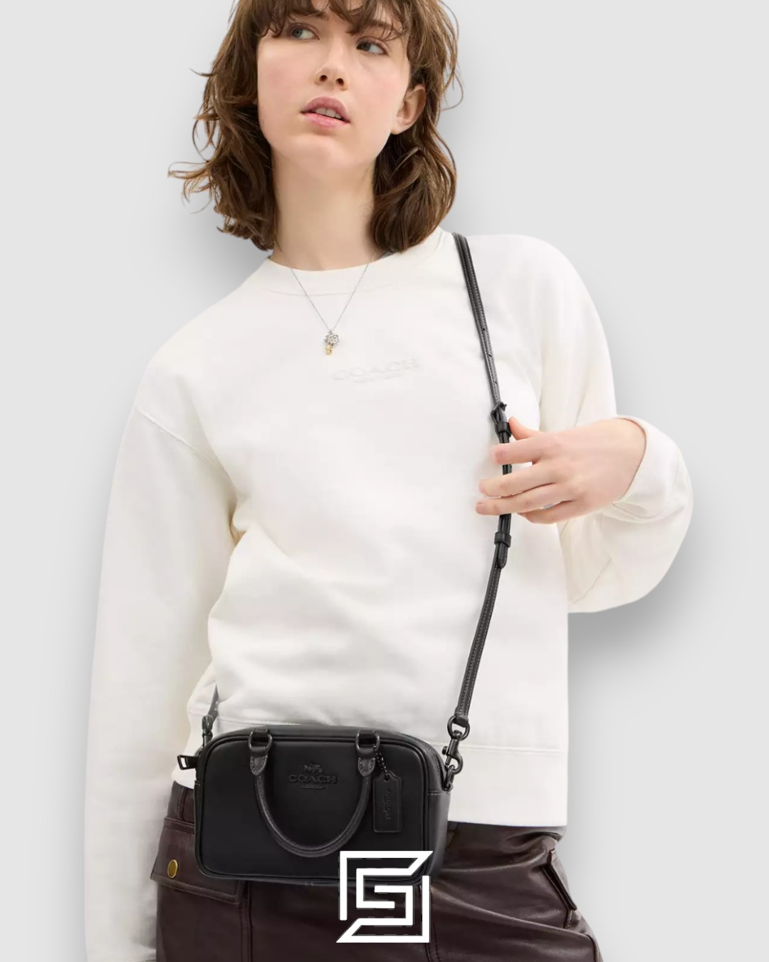 Coach Satchel Crossbody Black CT776 - Image 5