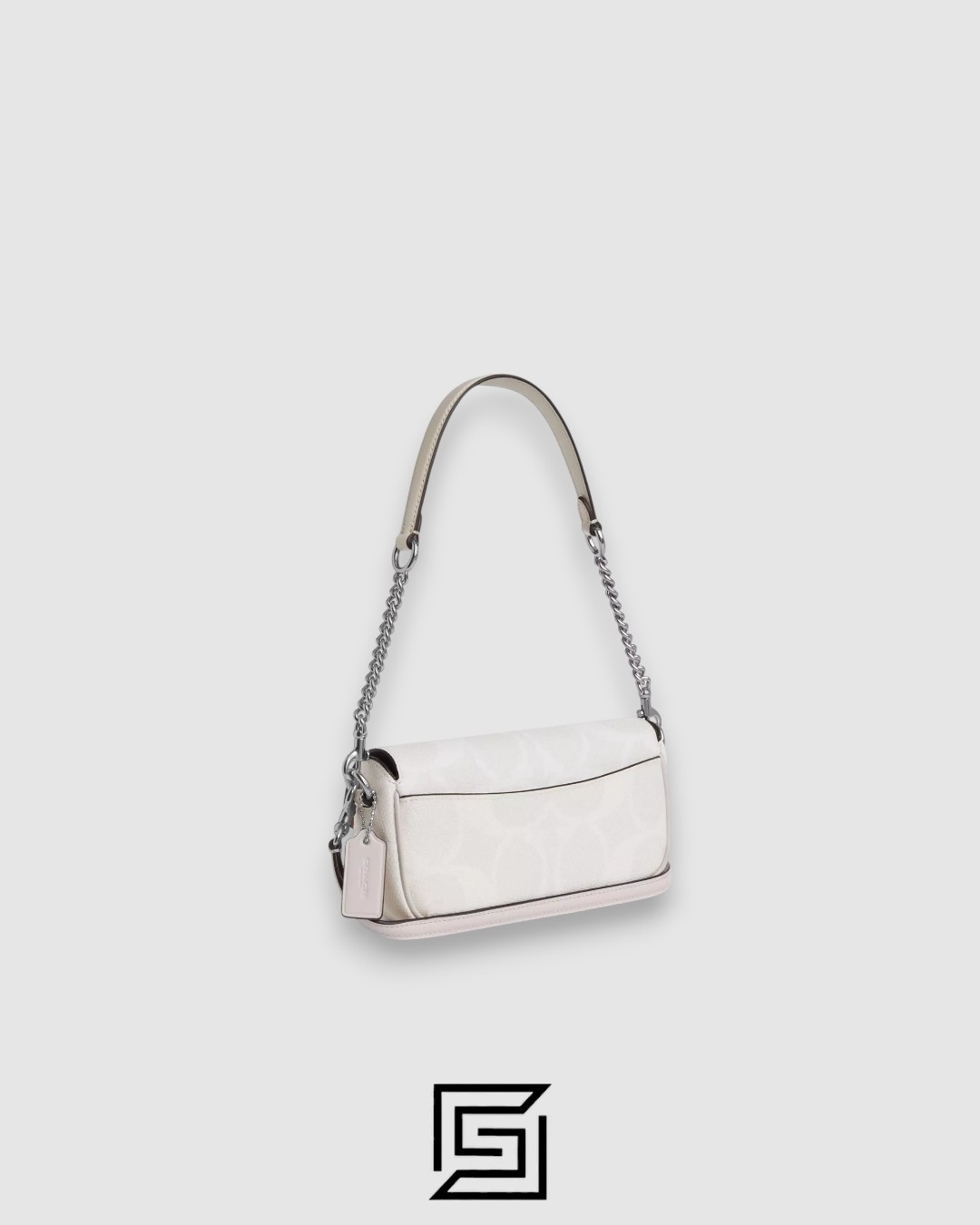 Coach Hailey Flap Bag In Signature Canvas White Style Number CAN70 - Image 2