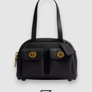 Coach Twin Turnlock Bag 20 Black Style Number CCC55 - Image 1
