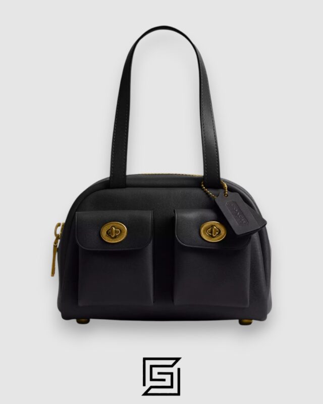 Coach Twin Turnlock Bag 20 Black Style Number CCC55