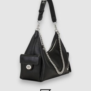 ⁦Coach Pocket Juliet Bag 30 Black Style Number CAM20⁩ - الصورة ⁦4⁩
