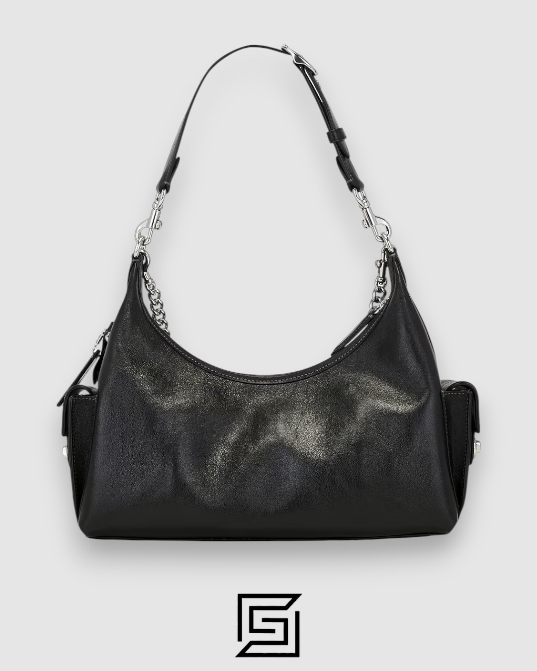 ⁦Coach Pocket Juliet Bag 30 Black Style Number CAM20⁩ - الصورة ⁦2⁩
