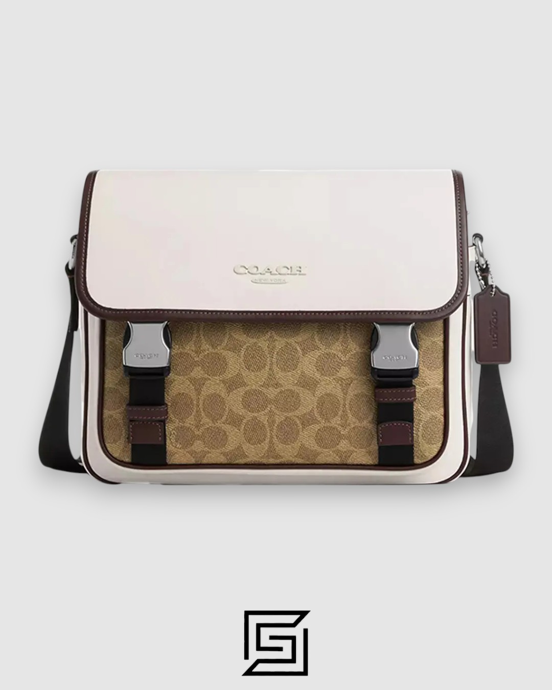 Coach Racer Messenger In Colorblock Signature Canvas Style Number CT753 - Image 1