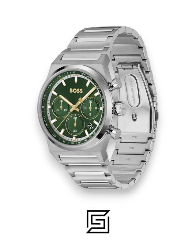 Hugo Boss 1514220 Men's Silver Stainless Steel Green Dial Watch
