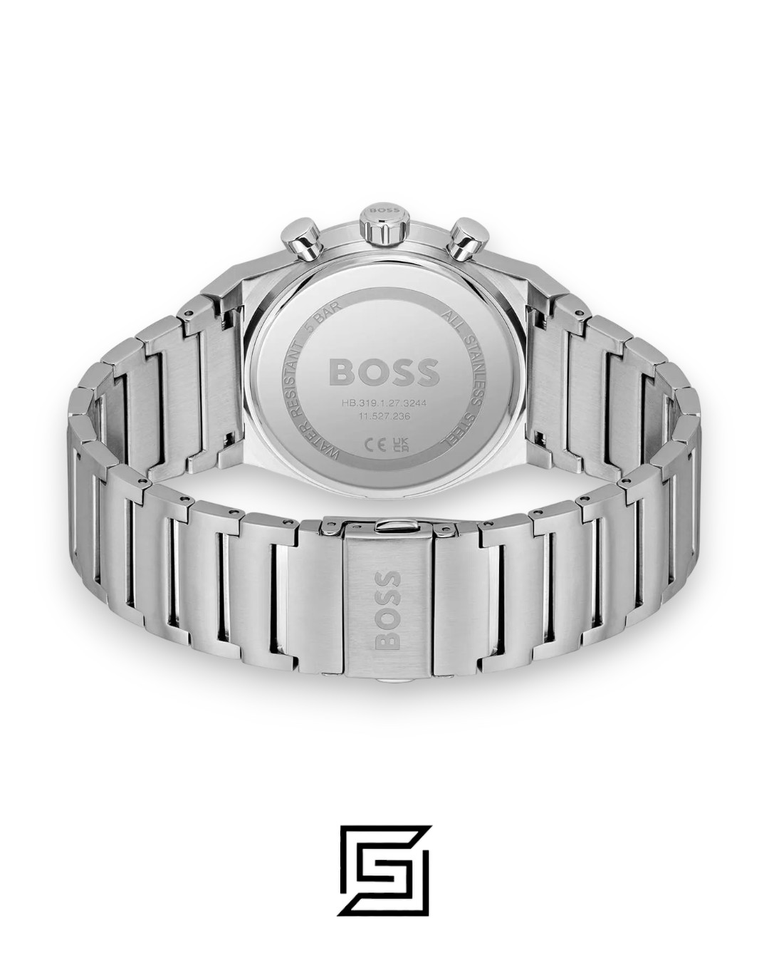 ⁦Hugo Boss 1514220 Men's Silver Stainless Steel Green Dial Watch⁩ - الصورة ⁦3⁩