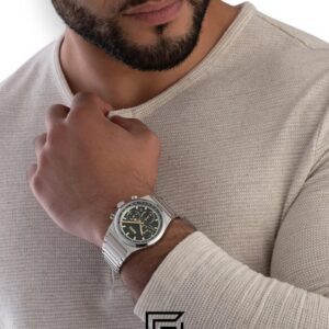 ⁦Hugo Boss 1514220 Men's Silver Stainless Steel Green Dial Watch⁩ - الصورة ⁦4⁩