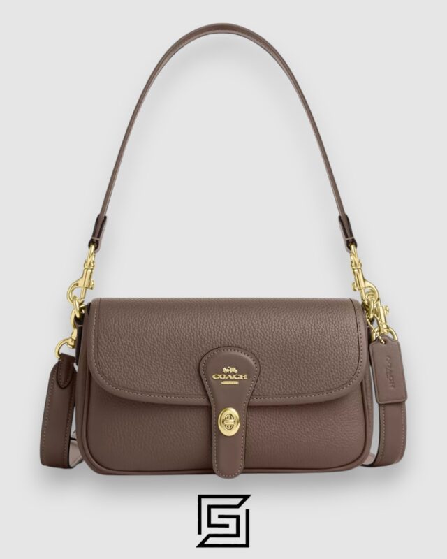 Coach Hadley Shoulder Bag in Refined Pebble Leather Brown – CY683